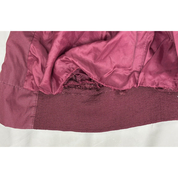 Vintage Members Only Burgandy Bomber Jacket Mens Large Full Zip - Picture 13 of 15